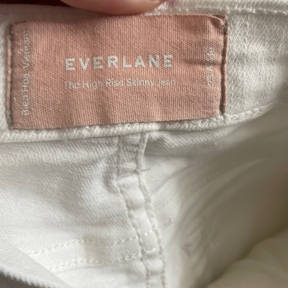 Everlane White High Rise Skinny Jeans - Picture 3 of 6